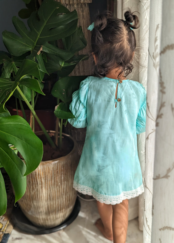 Cotton Malmal Dress | Blue Skies | 0 -12Y