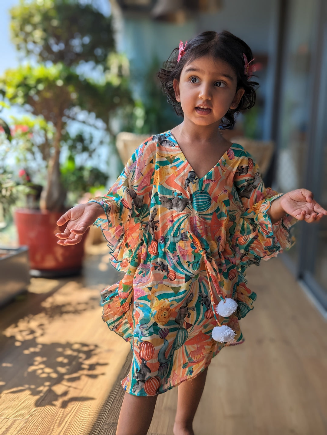 Cotton Malmal Beach Kaftan - Circus