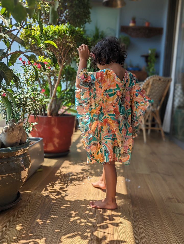 Cotton Malmal Beach Kaftan - Circus