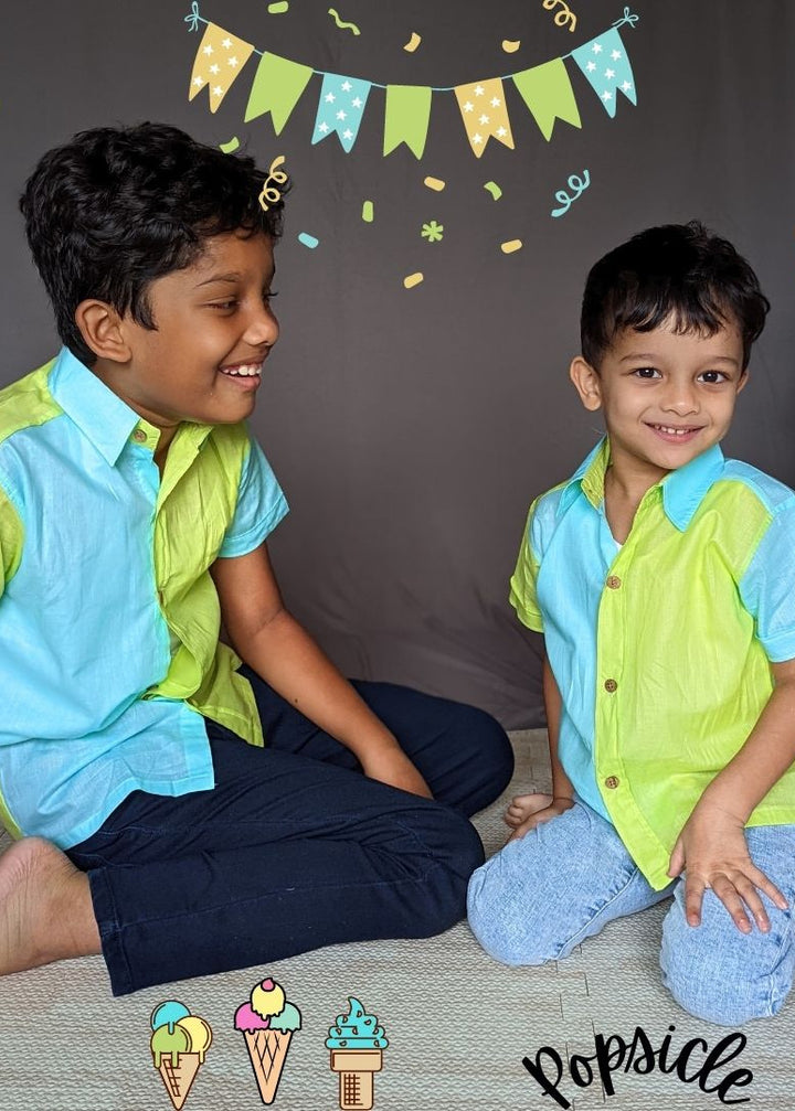 Cotton Malmal Shirt | Popsicle | 0-12 Years