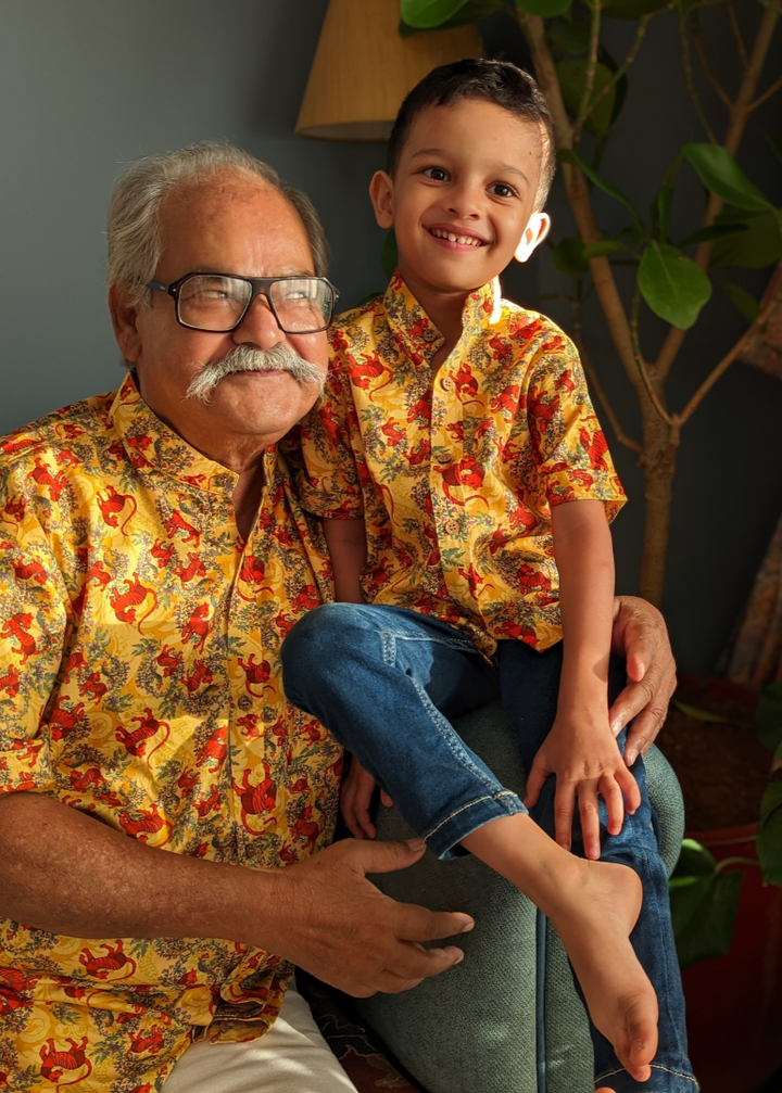 Cotton Shirt for Boys, Men | Bhil Tiger