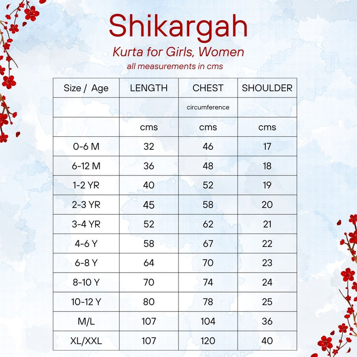 Cotton Malmal Kurta for Girls, Women | Shikargah