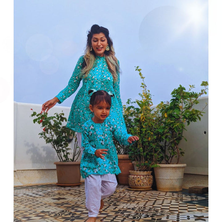 Cotton Kurti for Girls, Women | Jasmine Blue