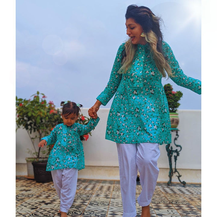 Cotton Kurti for Girls, Women | Jasmine Blue
