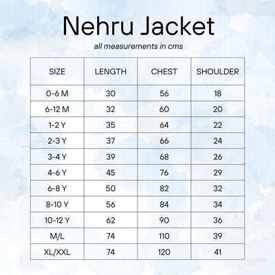 Cotton Nehru Jacket | Kukdoo Koo | Newborn to Adult sizes