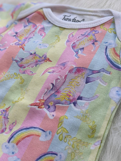 Baby Sleepsuit | Full Sleeve Romper | Rainbow Unicorn