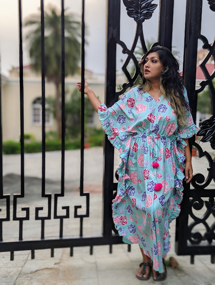 Rose Blush women’s beach kaftan – lightweight cotton summer wear